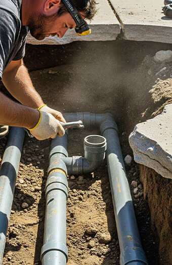 Plumber Joining Pipe